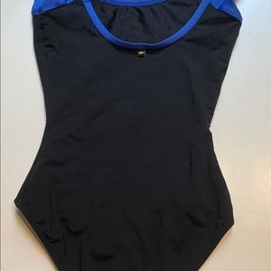 “Tatiana” Mariia Black Cap Sleeve Leotard